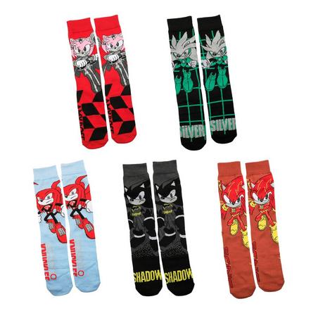 DC Comics X Sonic The Hedgehog Crew Socks 5 Pack Exclusivité Games Zone